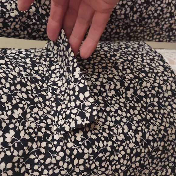 CHARTER CLUB Black and White Small Leaf Print One Buttoned Blazer - Picture 7 of 12